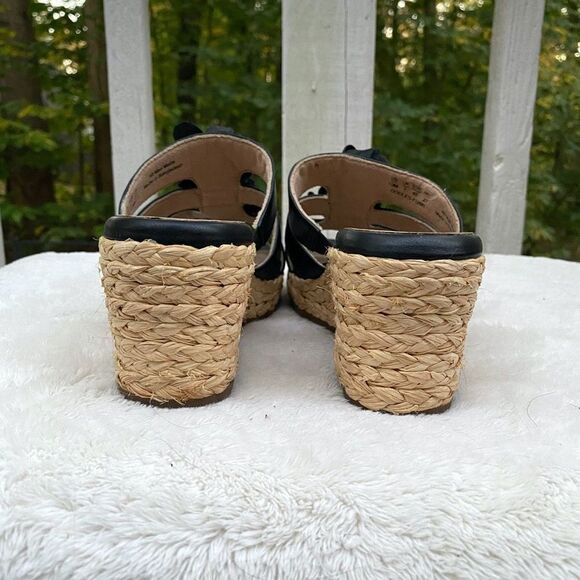 Soul Naturalizer Black Flower Espadrille Wedge Heel - Picture 5 of 8